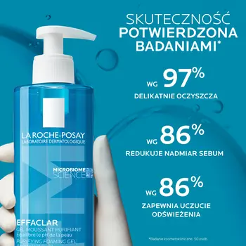 La Roche-Posay Effaclar Foaming Gel, żel oczyszczający dla skóry skłonnej do trądziku, 400 ml