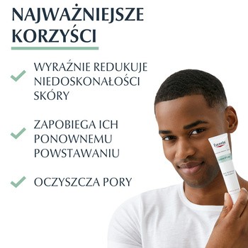 Eucerin DermoPure, krem-kuracja złuszczająco-wygładzająca do skóry trądzikowej i z niedoskonałościami, 40 ml