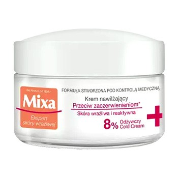 Mixa, krem nawilżający przeciw zaczerwienieniom, 50 ml
