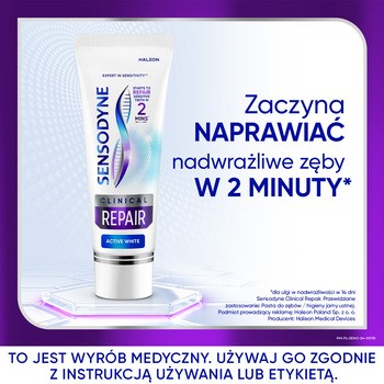 Sensodyne Clinical Repair Active White, pasta do zębów, 75 ml