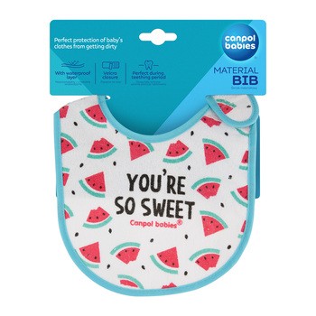 Canpol Babies, śliniak nieprzemakalny z frotte So Cool, różowy, 1 szt.