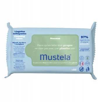 Mustela Bebe, nawilżane chusteczki oczyszczające Lyocell, 20 szt.