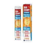 Duo Stawy Senior, tabletki musujące, smak cytrynowy, 24 szt.