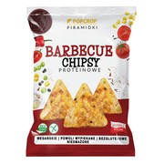 Popcrop, Piramidki barbecue, chipsy proteinowe, 60 g