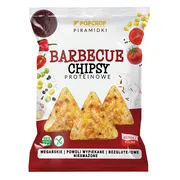 Popcrop, Piramidki barbecue, chipsy proteinowe, 60 g