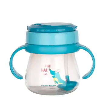 Canpol Babies, kubek ze składaną, silikonową rurką, 9 m+, 250 ml