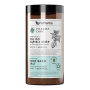 Vis Plantis Pharma Care, odświeżająca sól do kąpieli stóp, ograniczająca potliwość, mięta + mentol, 560 g