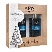 Apis, Zestaw Świąteczny My Happiness, nawilżający żel pod prysznic, 300 ml + nawilżający balsam do ciała i dłoni, 300 ml