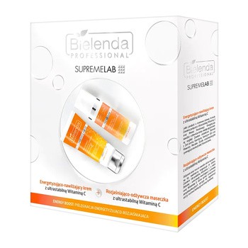 Zestaw Promocyjny Bielenda Energy Boost, krem z witaminą C, 50 ml + maseczka rozjaśniająca z witaminą C, 70 ml