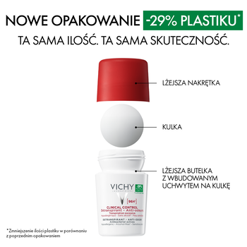 Vichy Clinical Control 96 h, dezodorant dla kobiet, roll-on, 50 ml