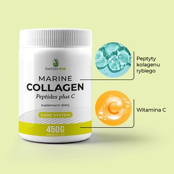 BetterMe, Marine Collagen peptides plus C, proszek, 450 g