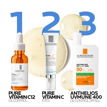 La Roche-Posay Pure Vitamin C, intensywnie nawilżający i ujędrniający krem pod oczy przeciw zmarszczkom, 15 ml