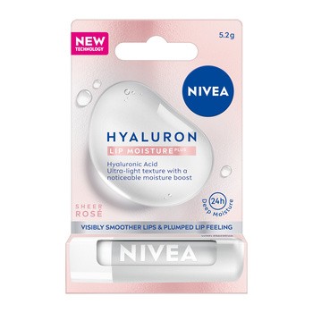 Nivea Hyaluron Lip Moisture Plus Rose, nawilżający balsam do ust, 5,2 g