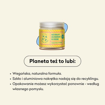 Mydlarnia 4 Szpaki, Eukaliptus Cytrynowy, naturalny dezodorant z kremie, 60 ml