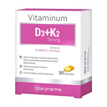 Vitaminum D3 + K2 Strong, kapsułki, 30 szt.