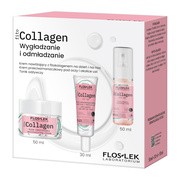 Flos-lek fitoCollagen Pro Age, zestaw wygładzanie i odmładzanie, krem nawilżający z fitokolagenem na dzień i na noc, 50 ml + krem przeciwzmarszczkowy pod oczy i okolice ust, 30 ml + tonik odżywczy, 50 ml