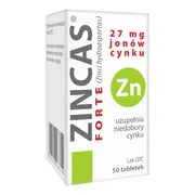 Zincas forte, 27 mg jonów cynku, tabletki, 50 szt.