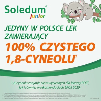 Soledum Junior, 100 mg, kapsułki dojelitowe miękkie, 20 szt.