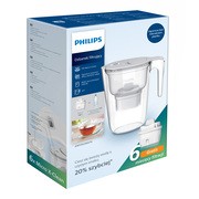 Philips, dzbanek filtrujący, biały + 6 filtrów, model AWP2933WHT6/58, 1 szt.
