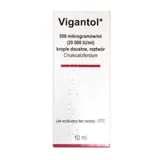 Vigantol, 500mcg/ml (20 000IU/ml), krople doustne (import równoległy, Delfarma),10 ml