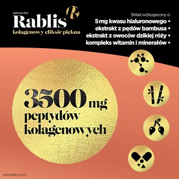 Rablis Kolagenowy eliksir piękna, proszek, smak arbuz i marakuja, 150 g