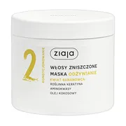 Ziaja Odżywianie Kwiat Bananowca, maska do włosów zniszczonych, 350 ml