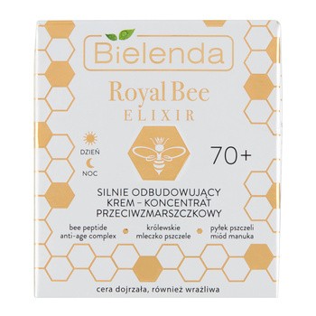 Bielenda, Royal Bee Elixir, silnie odbudowujący krem - koncentrat przeciwzmarszczkowy 70+, 50 ml