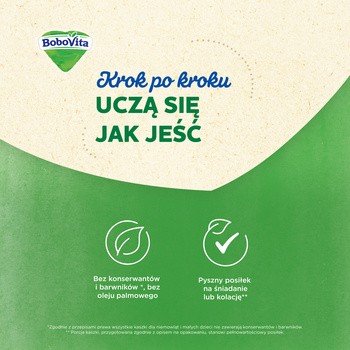 BoboVita, kaszka zbożowa, jabłko i śliwka, 8 m+, 180 g