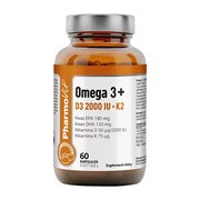 Pharmovit Omega 3 + D3 2000 IU + K2, kapsułki, 60 szt.