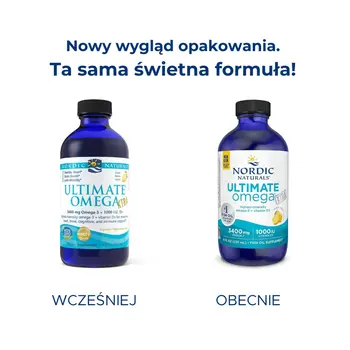 Nordic Naturals Ultimate Omega Xtra 3400 mg, płyn, smak cytrynowy, 237 ml