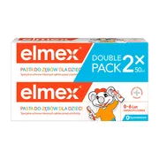 Elmex, pasta do zębów dla dzieci od 1 ząbka do 6 lat, 50 ml x 2 opakowania
