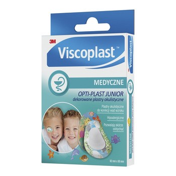 Viscoplast OPTI-PLAST JUNIOR, dekorowane plastry okulistyczne, 62 mm x 50 mm, 10 szt.