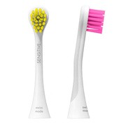 Curaprox Hydrosonic Sensitive Duo, główki szczoteczki sonicznej, żółta i różowa, 2 szt.