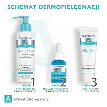 Pharmaceris A Physiopuric - gel, żel myjący z kwasem hialuronowym do twarzy i okolic oczu, 190 ml