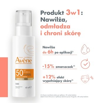 Avene Eau Thermale, fluid przeciwsłoneczny anti-age SPF50, 40 ml