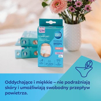 Canpol, wielorazowe majtki poporodowe, siateczkowe, rozmiar L/XL, 2 szt.