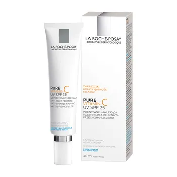 La Roche-Posay Pure Vitamin C UV SPF 25, nawilżający krem przeciwzmarszczkowy z czystą witaminą C, 40 ml