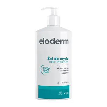 Eloderm, żel do mycia ciała i włosów 2 w 1, od 1 dnia życia, 400 ml