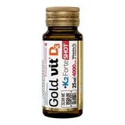 Olimp Labs Gold-Vit D3+K2 Forte Shot, ampułka szklana, płyn, smak malinowy, 25 ml