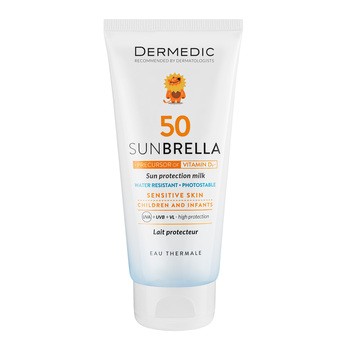 Dermedic Sunbrella, mleczko ochronne dla dzieci i niemowlat od 1. miesiaca zycia, SPF 50, 100 ml