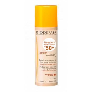 Bioderma Photoderm Nude Touch, podkład z filtrem SPF 50+, kolor bardzo jasny, 40 ml