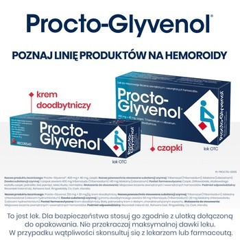 Procto-Glyvenol, (50 mg + 20 mg)/g, krem doodbytniczy, 30 g