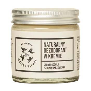 Mydlarnia 4 Szpaki, naturalny dezodorant w kremie, Cedr i Paczula, 60 ml