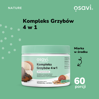 Osavi Kompleks Grzybów 4 w 1, proszek, 180 g