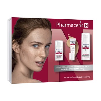 Zestaw Pharmaceris N, krem korygujący zmarszczki SPF 20, 50 ml + krem redukujący cienie i worki pod oczami SPF 15, 15 ml + krem tonujący CC SPF 30, 10 ml