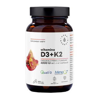 Aura Herbals Witamina D3 4000 IU + K2, kapsułki, 90 szt.