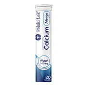 Calcium Alergo, tabletki musujące, smak pomarańczowy, 20 szt.