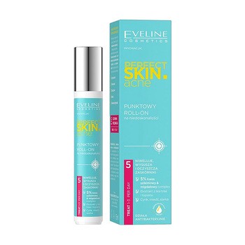 Eveline Perfect Skin Acne, punktowy roll-on na niedoskonałości, 15 ml