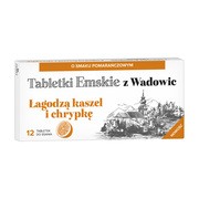 Tabletki Emskie z Wadowic, tabletki do ssania, smak pomarańczowy, 12 szt.