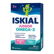 Iskial Junior Omega-3, żelki, smak truskawkowy, 30 szt.